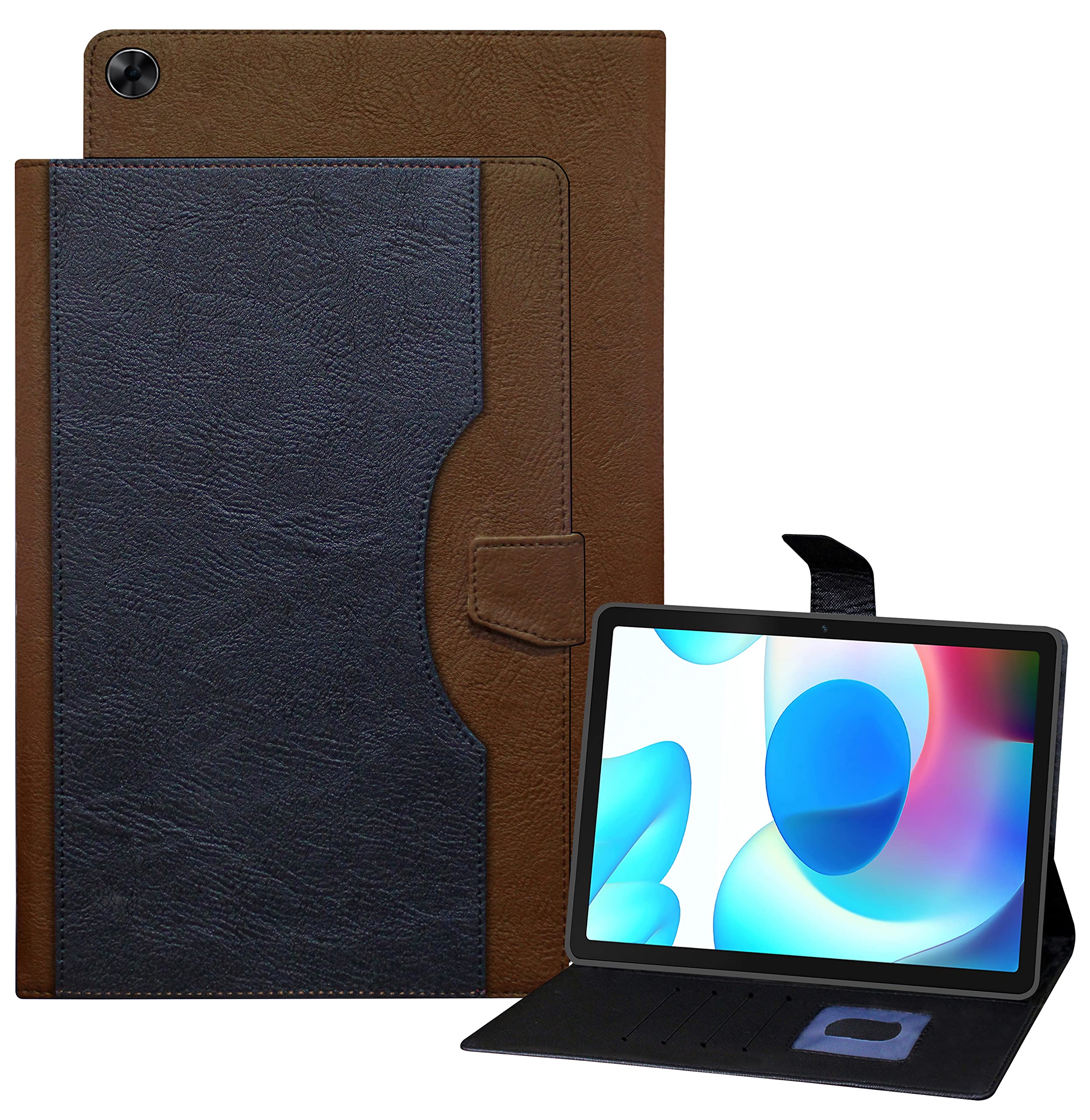 TGK Dual Color Wallet Leather Flip Stand Case Cover for realme Pad 10.4 inch (Black Brown) (B09X36Y7D7) Amazon Price History, Amazon Price Tracker
