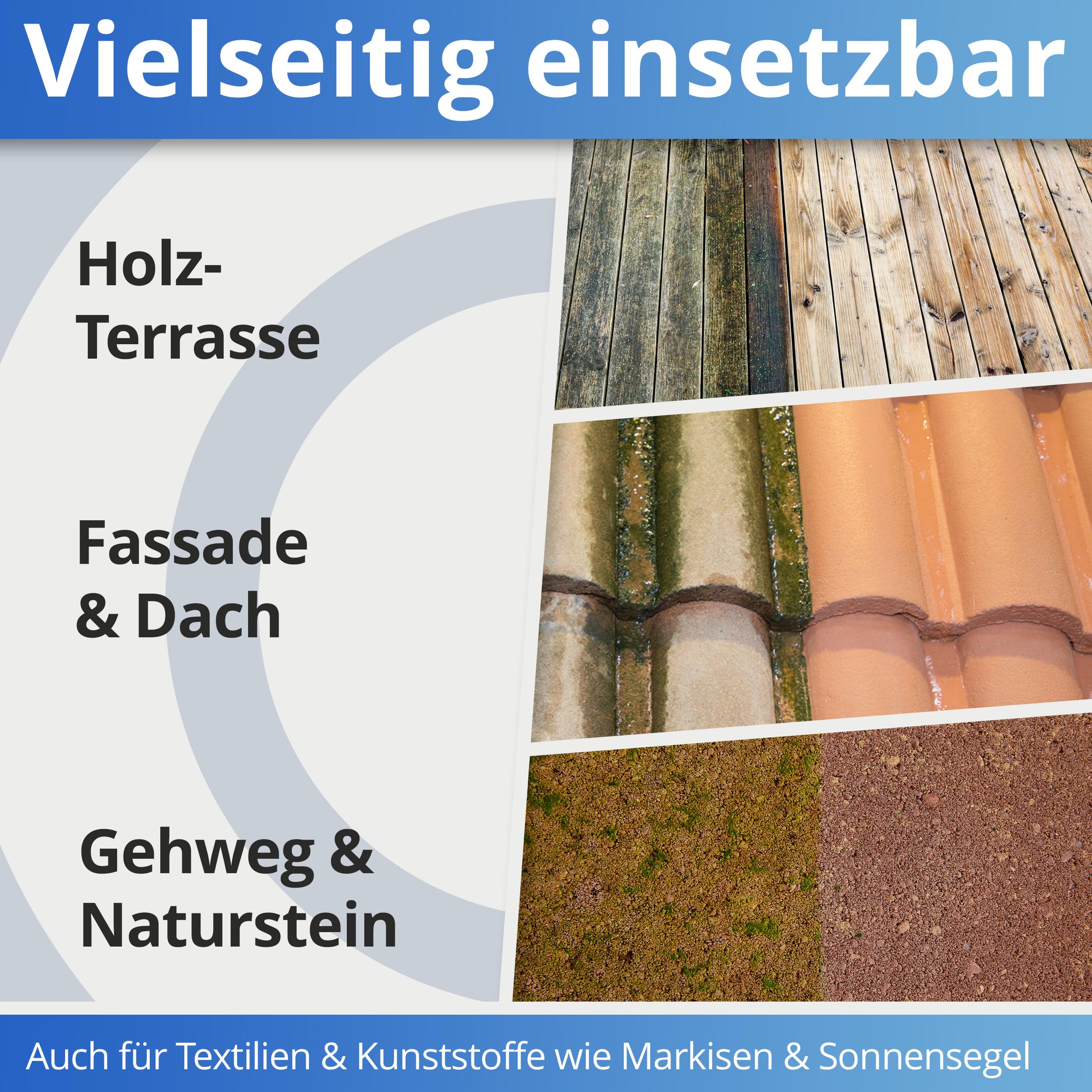 Nanoprotect Grünbelagentferner Konzentrat | 2 x 1 kg für 400 m² | Algenentferner und Flächendesinfektion | Kein Hochdruckreiniger nötig | Ideal für Pflastersteine und Gehwege