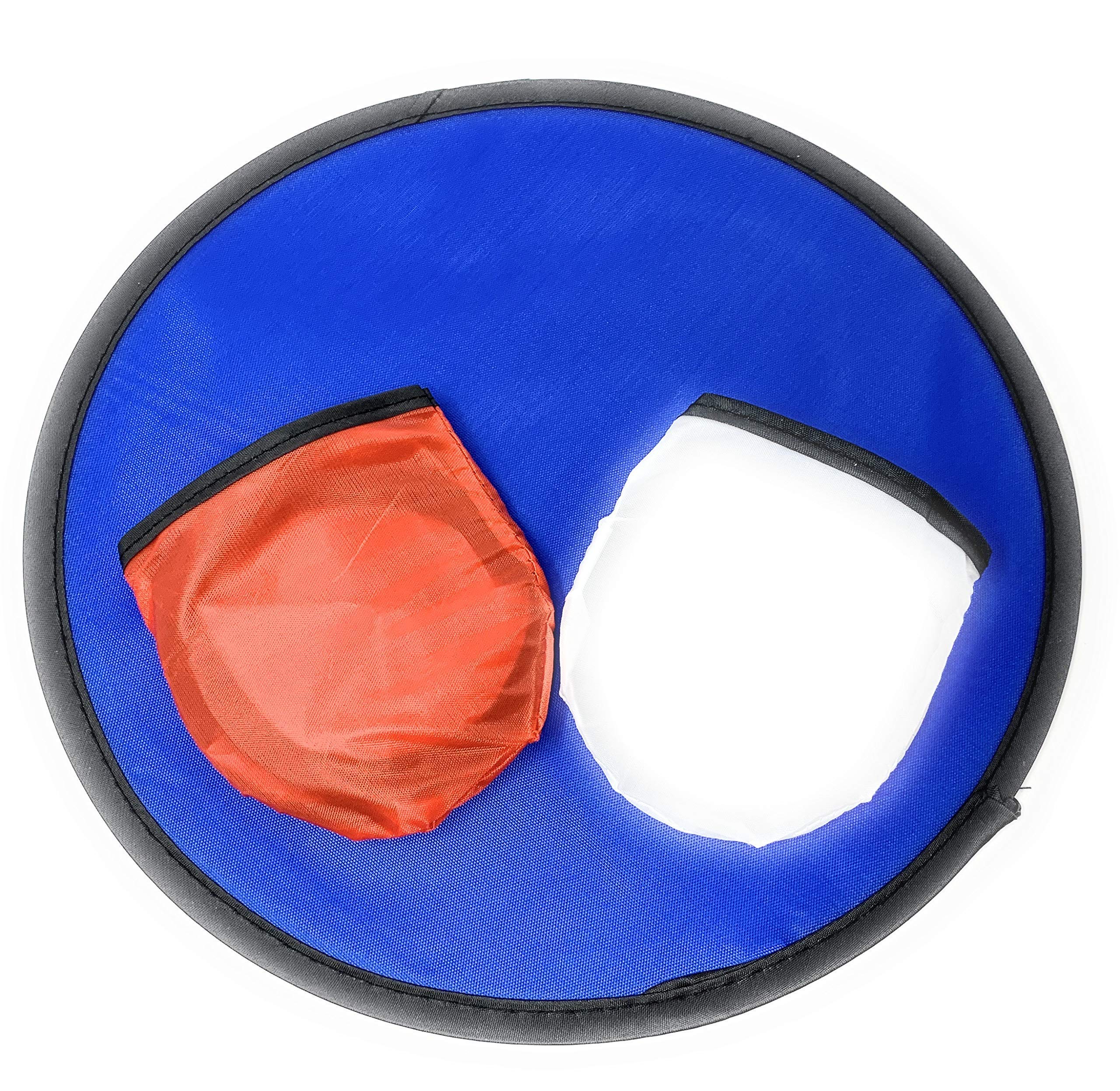 Bulk 12 Patriotic Folding Pocket Fans or Foldable Flexible Flying Discs with Storage Bag Assortment - 9.5