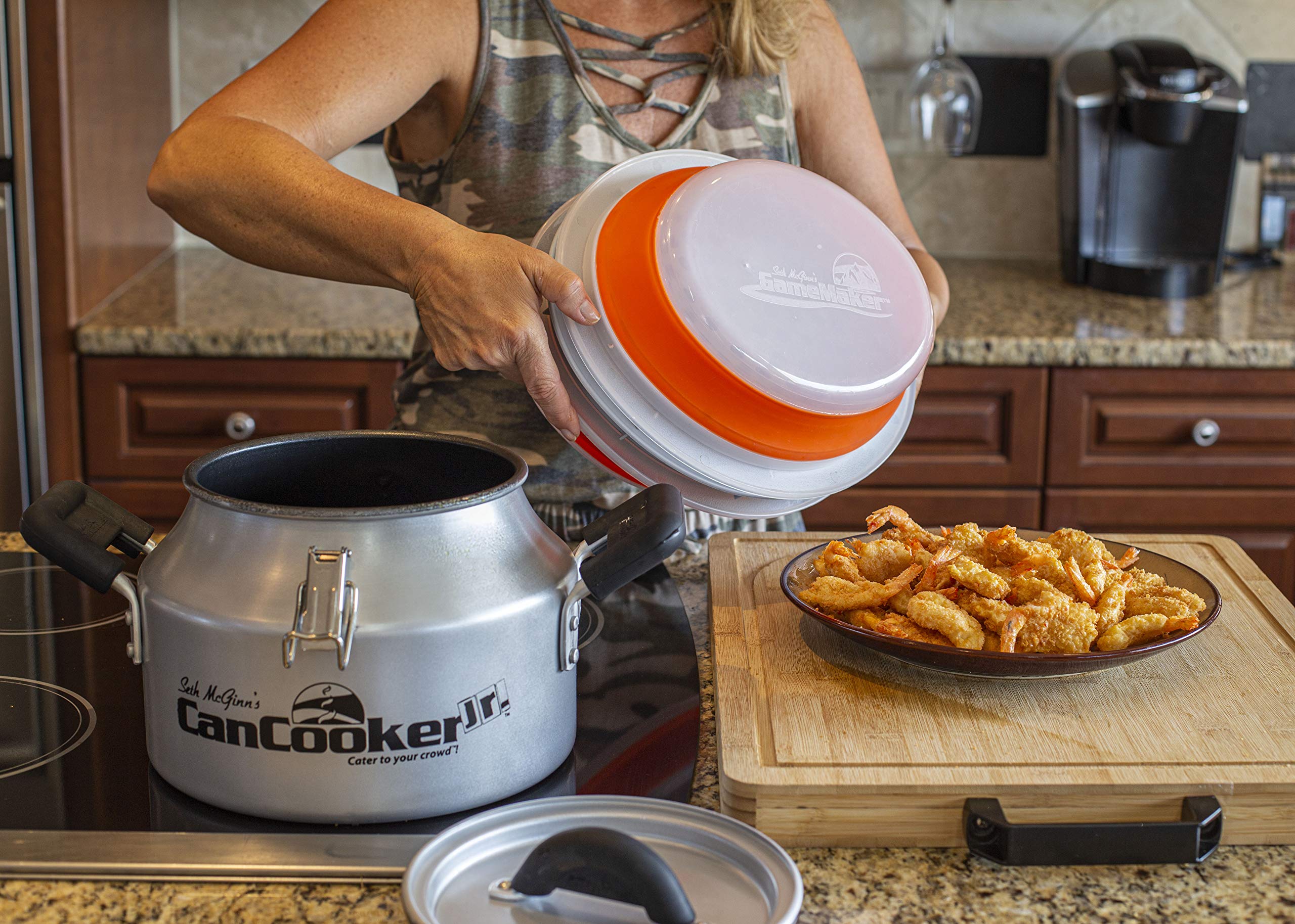 CanCooker Collapsible Batter Bowl Mess Free Breading Shaker Container