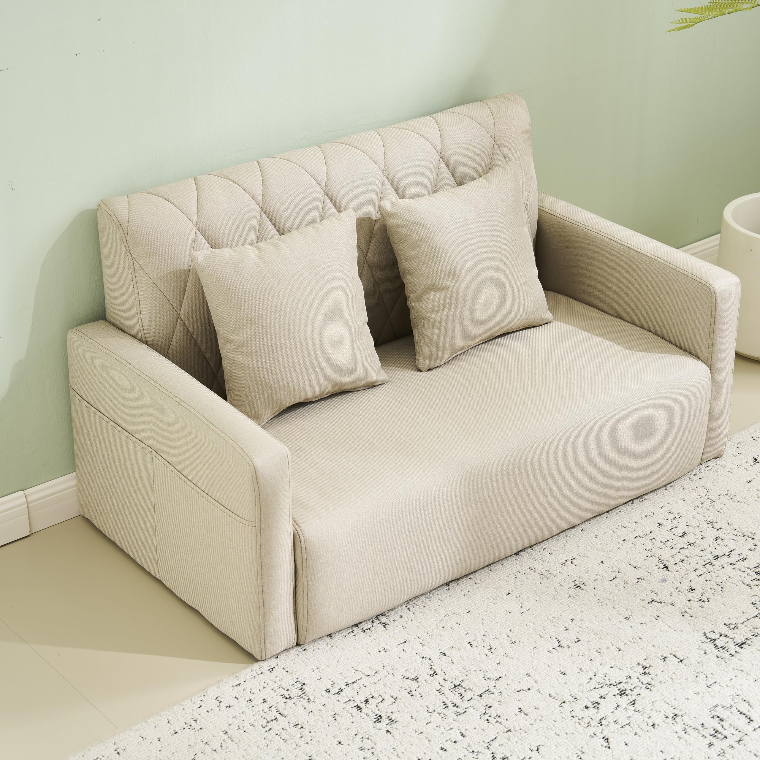 Amazon｜オーエスジェイ(OSJ) ソファー 2人掛け 肘付き 天然木脚 幅約  