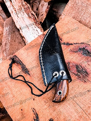 Miniatura 8 de United Hand Craft Kiridashi Knife with sheath, Leather cutting knife, Professional Razor Sharp Hand Forged Japanese Stainless Steel Blade Hammered