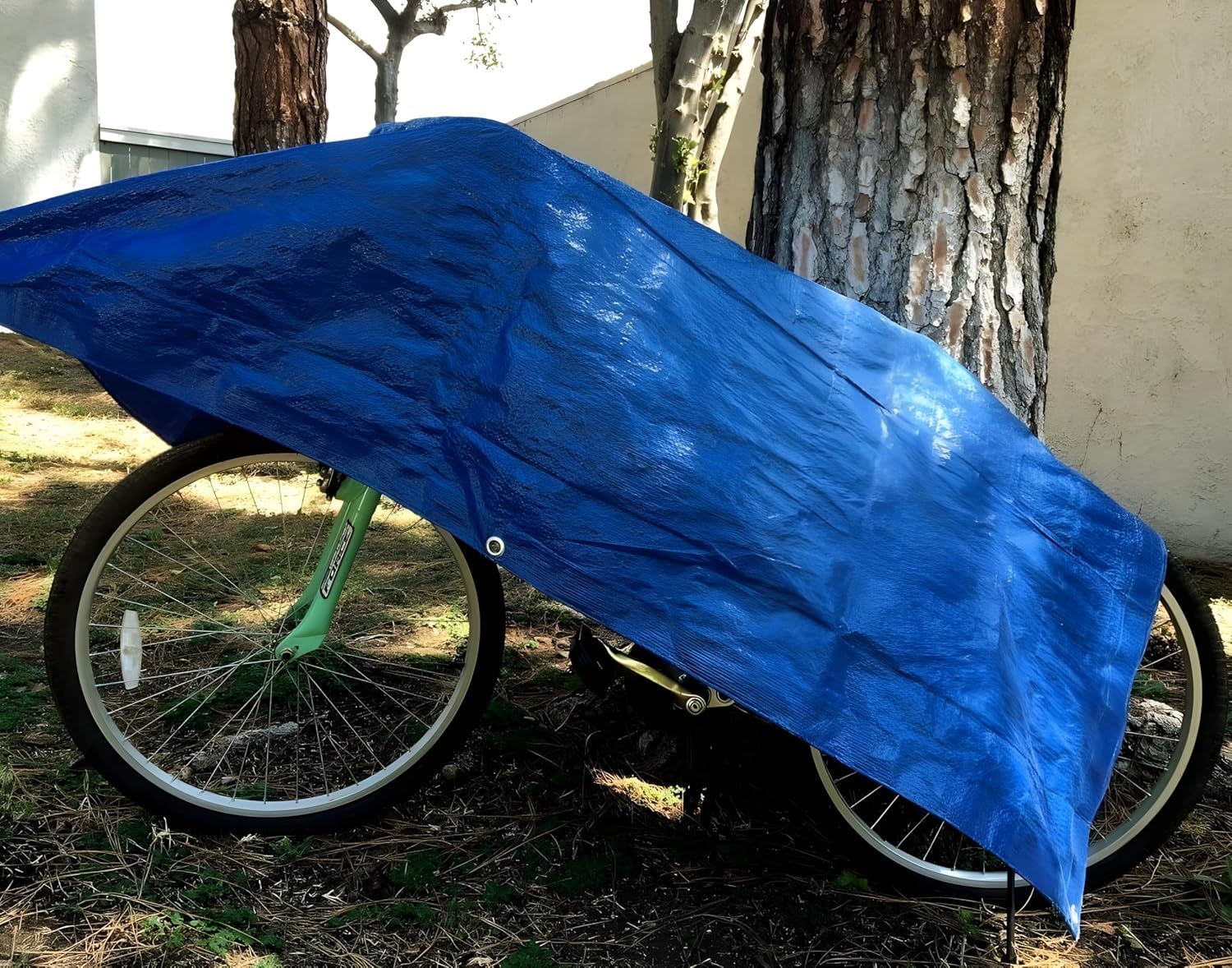 Small Blue Tarps, Pack of 2 – Finished Size 3 ft 8 in x 5 ft 8 in – Waterproof Lightweight Utility Covers with Reinforced Grommets
