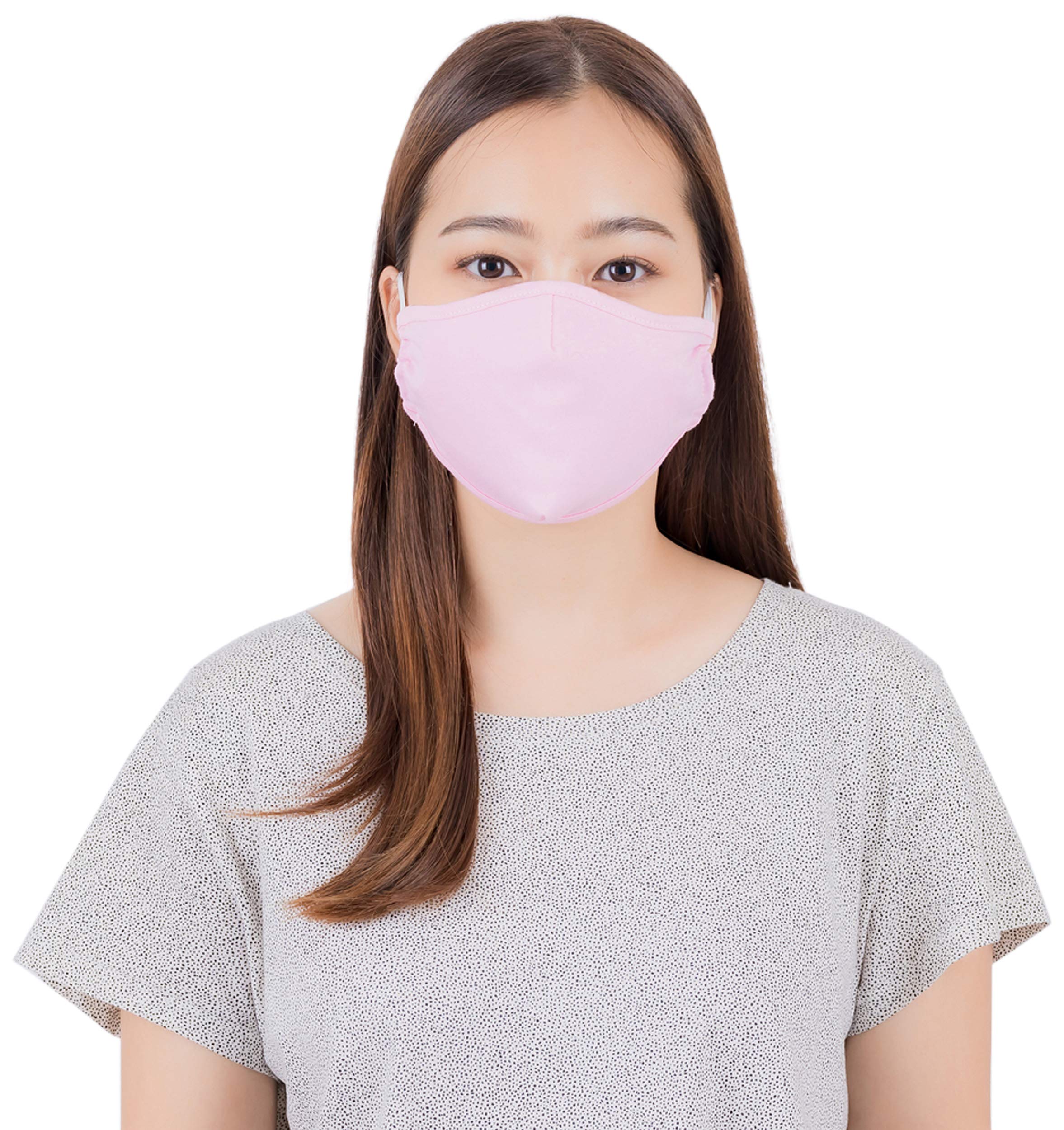 LOFBAZLOFBAZ Cloth Face Coverings Cotton Fabric with Filter Pocket Washable Reusable (Pink - Pack of 3, Adult L)