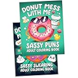 RYVE Coloring Books for Adults Relaxation Bundle – 2 Set of Funny & Relaxing Adult Coloring Books for Women & Men, Perfect Relax Stress Relief Gift (2-Pack)