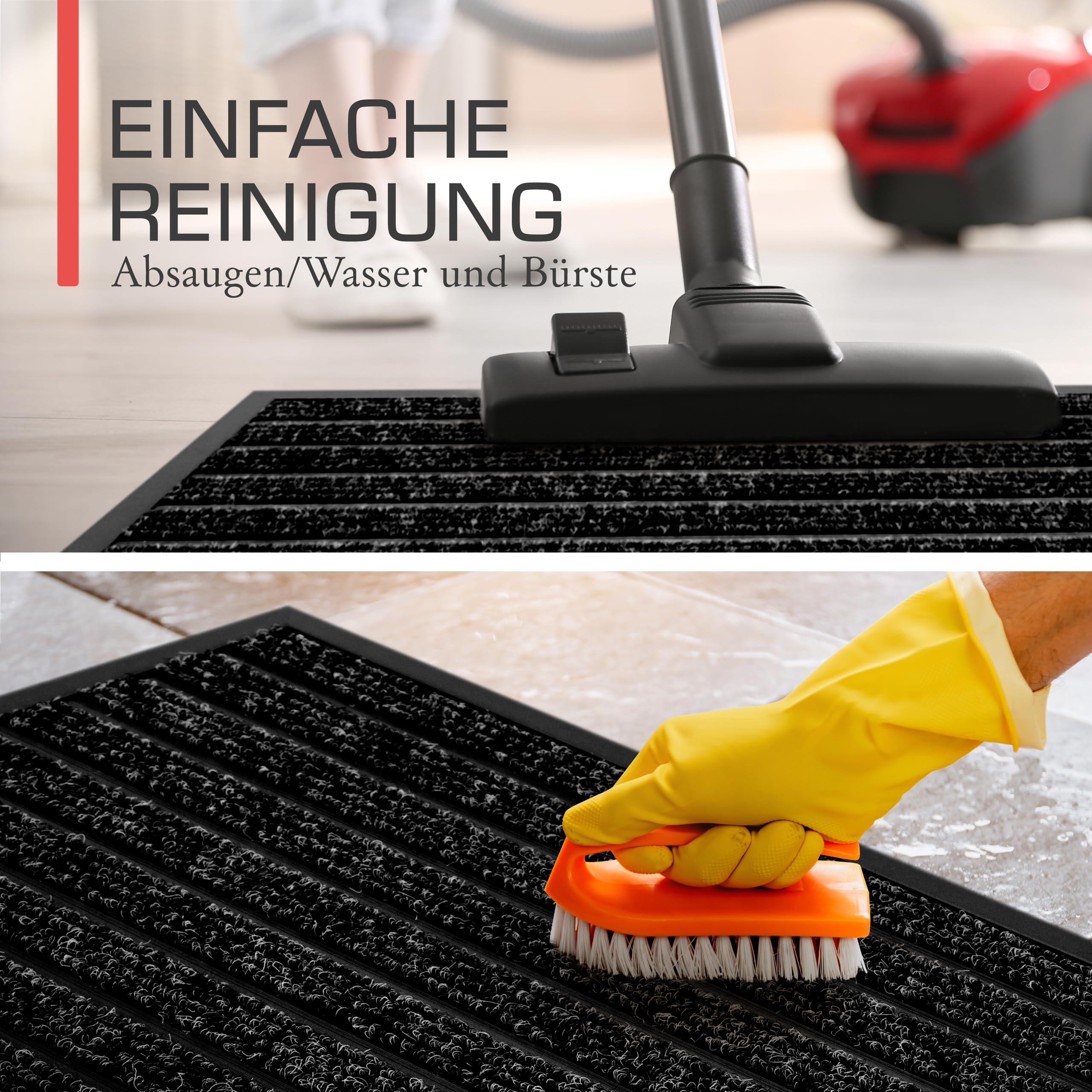 bomoe Fußmatte Außen rutschfest Rostfrei Fussabtreter Aussenbereich | 50x80cm Anthrazit Outdoor-Fußmatte Eingang Fußabstreifer Gitter Fusmattenteppich Türmatte Sauberlaufmatte AluGant