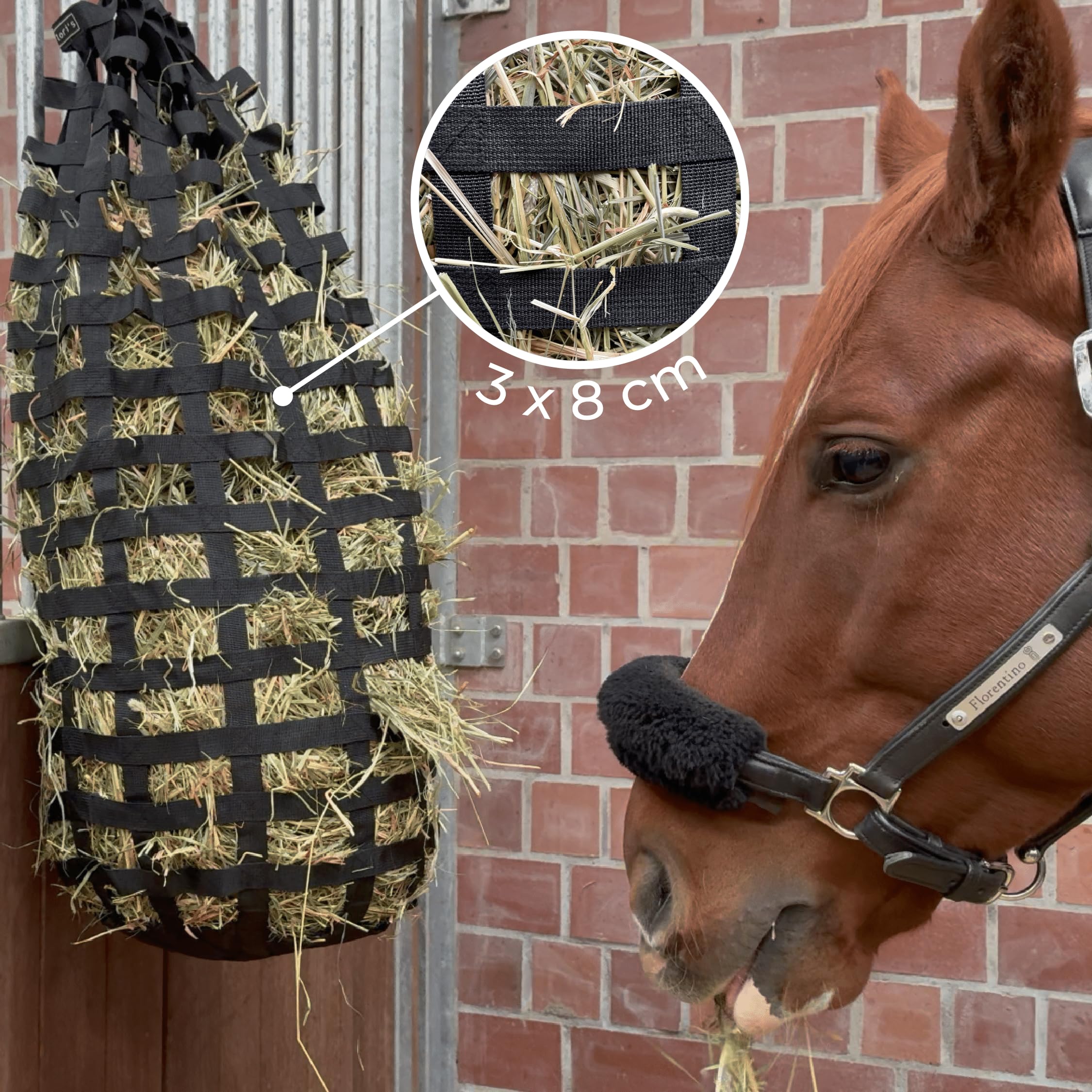 Rete Da Fieno Per Cavalli Flori's - Sacco A Maglia Stretta 90x60cm Per Alimentazione Lenta - Foto 10