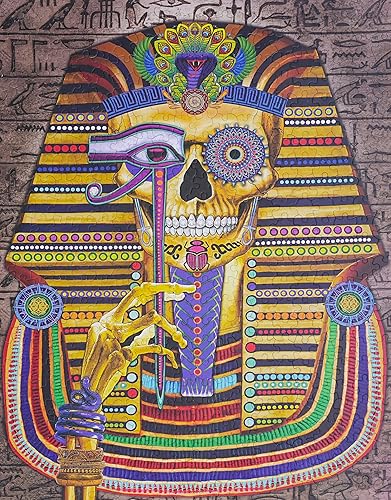 Miniatura 2 de Lztangguo Rompecabezas para adultos, 500 piezas, cabeza de calavera de faraón egipcio, tamaño King TUT, rompecabezas grande