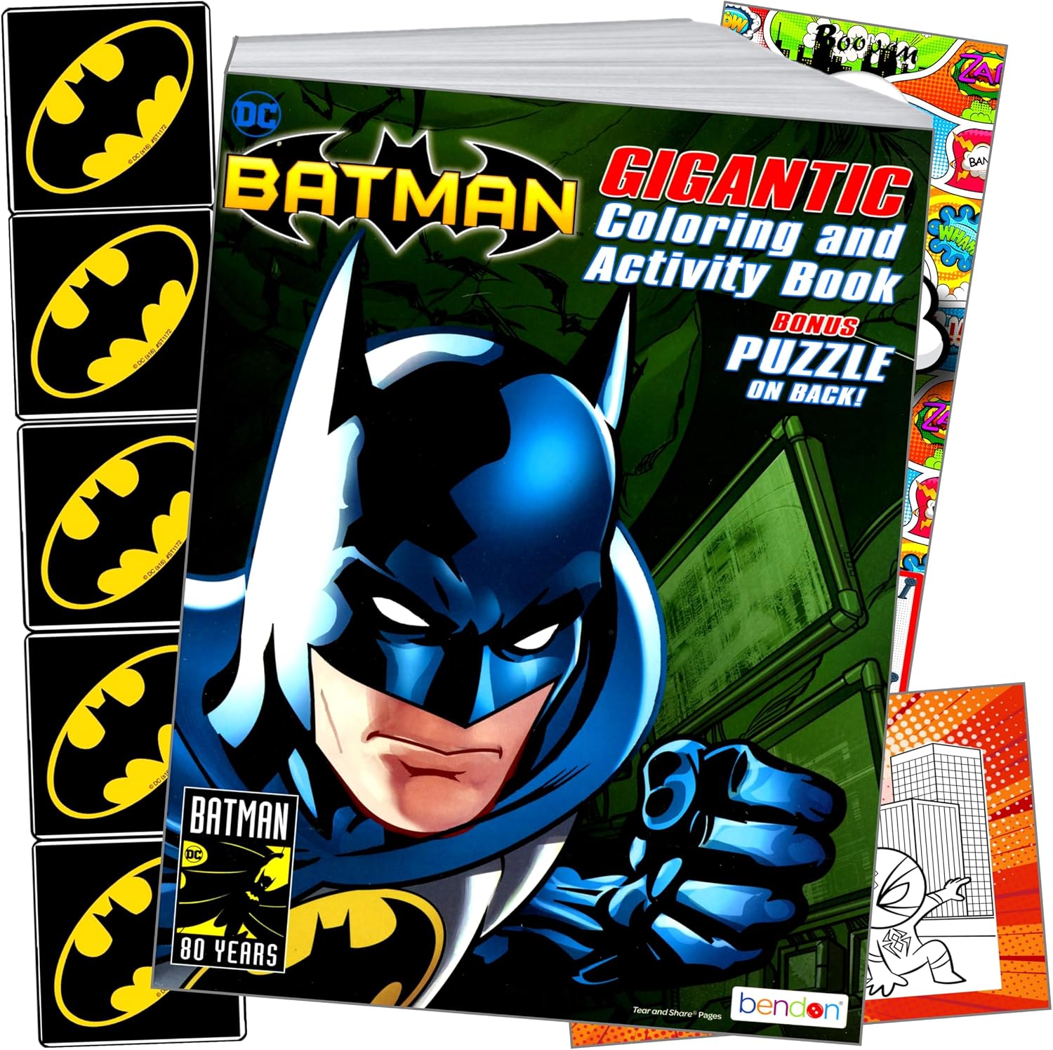 Batman Gigantic Coloring Book Set with Batman Stickers, Coloring Pages, Reward Sticker Set, and More