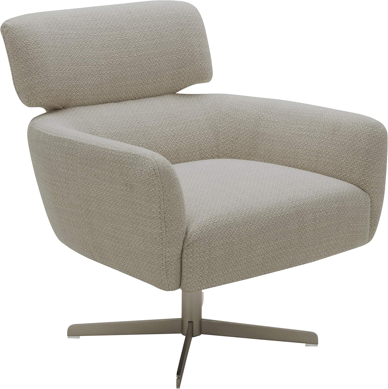 Amazon Brand – Rivet Adrienne Swivel-Base Contemporary Living Room Chair, 29W, Flannel Grey