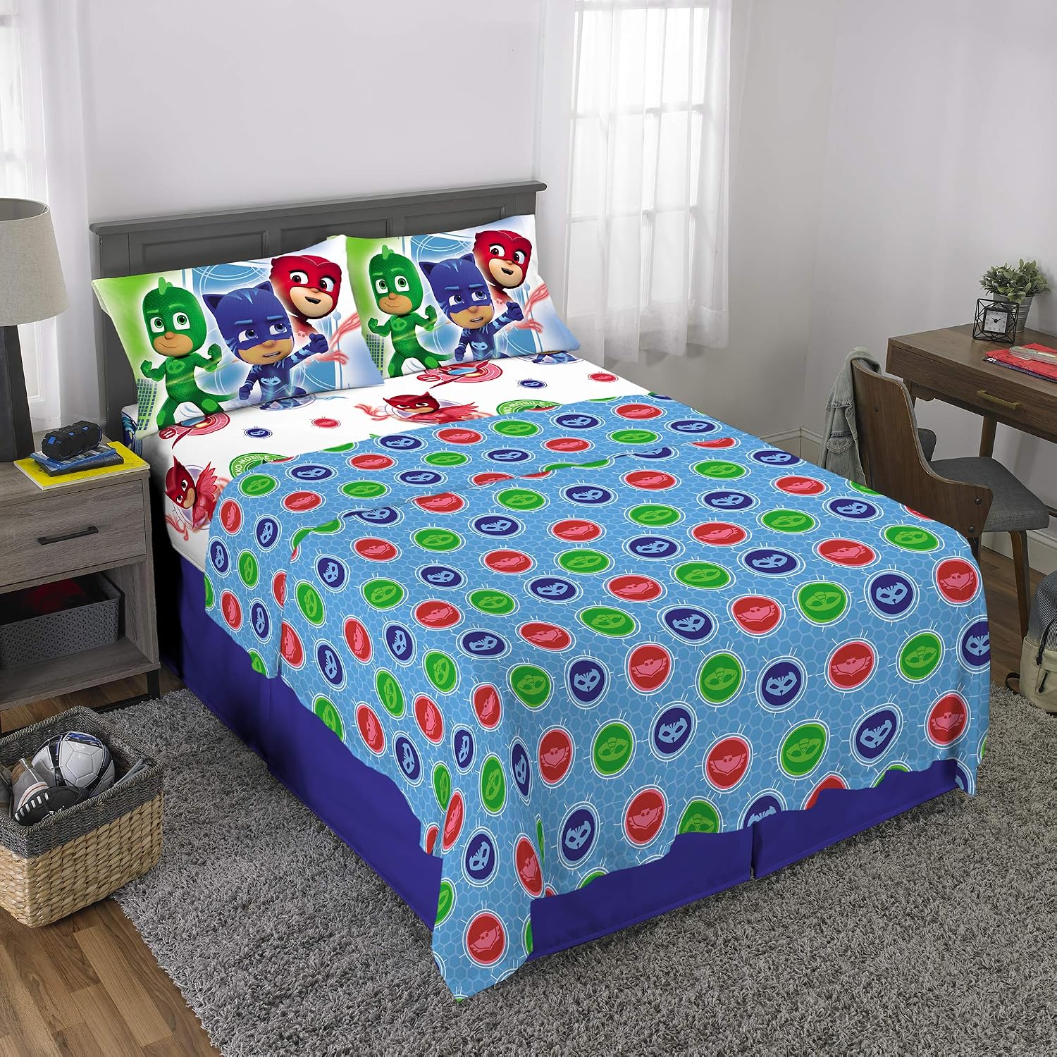 Franco Kids Bedding Super Soft Sheet Set, 4 Piece Full Size, PJ Masks