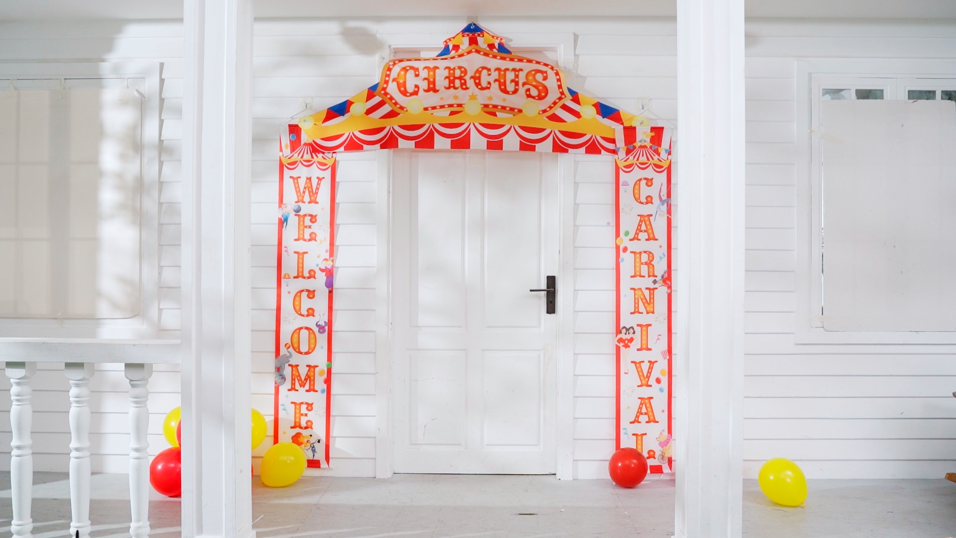 Bannière De Porche De Cirque De Carnaval, 3 Pièces, Décoration De Fête