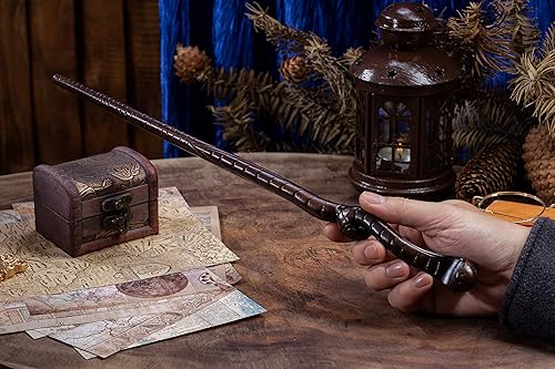 Miniatura 33 de Handicraftviet Varitas de madera tallada a mano para pájaros de 15 pulgadas para brujería coleccionable y cosplay, varita mágica regalo para niños y