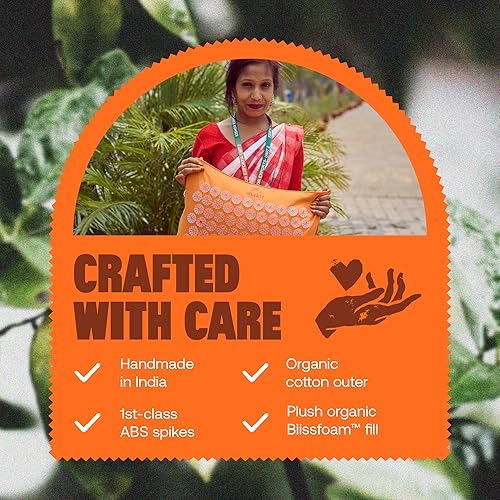 Vista 15 de ShaktiMat Almohada clásica de acupresión para relajación, nivel 1 negro, 2,370 picos característicos que masajean los músculos, ayudan a dormir