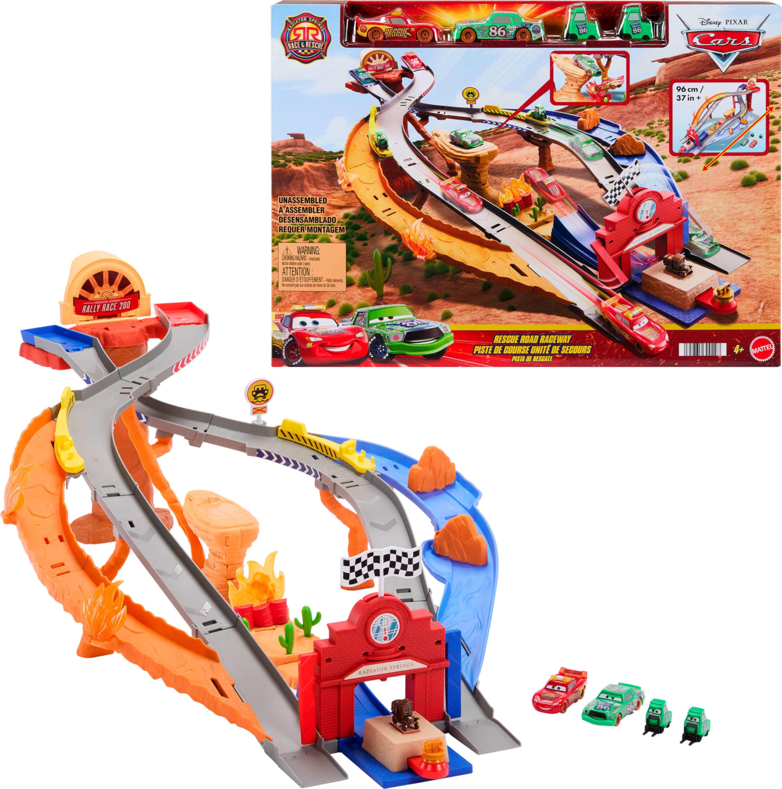Amazon.com: Mattel Disney and Pixar Cars Toy Playset, Lightning