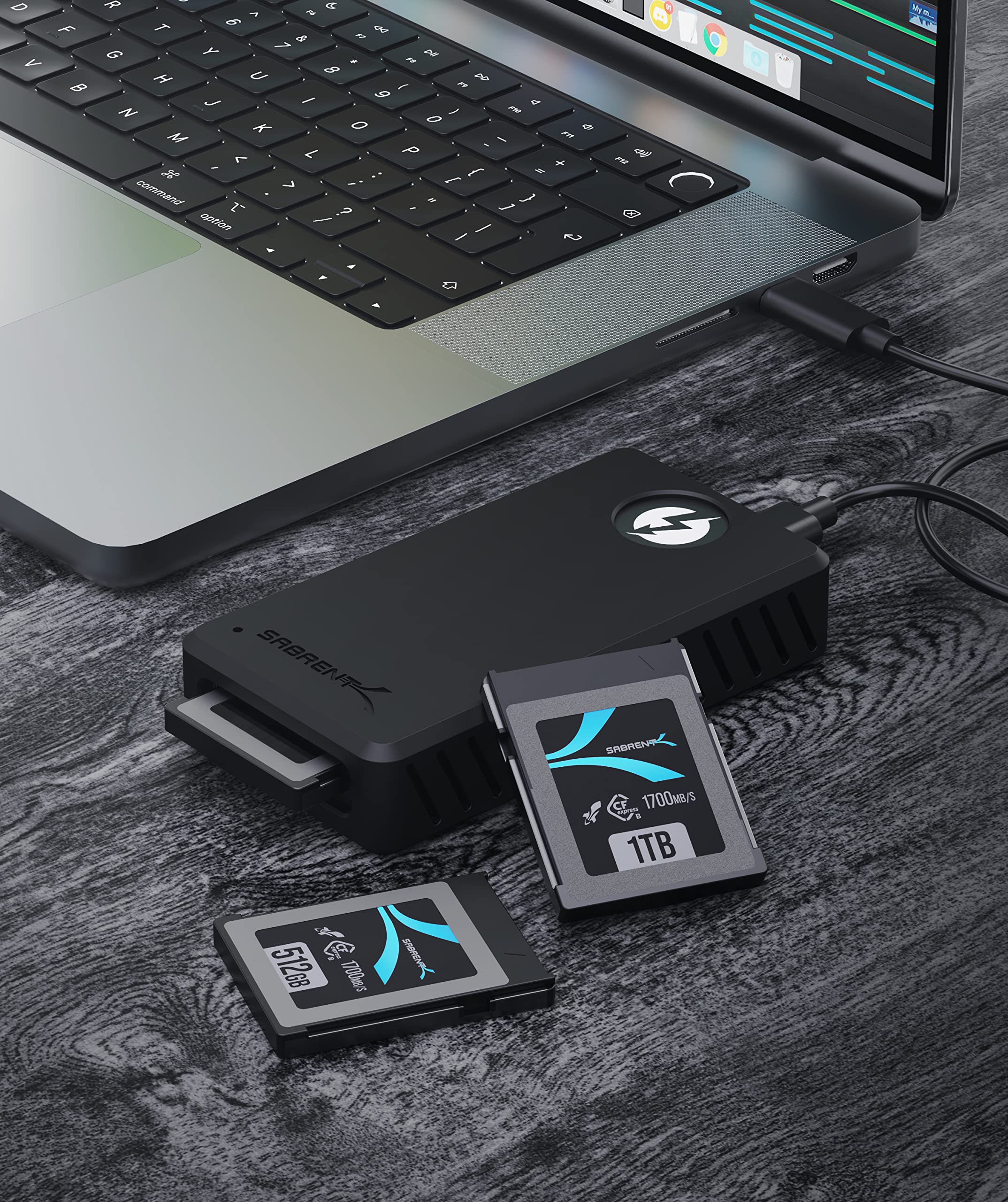 SABRENT Thunderbolt 3 & USB 3 Type-C do CFexpress Card Reader (CR-T3CF)