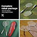Lifelong Badminton Rackets Set of 2 | 87g Carbon Shaft Lightweight Badminton Racket | Badminton Racquet Racket Set with Badminton Bag | Beginner & Intermediate Badminton Combo for Family gallery image