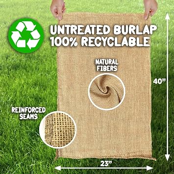 Large Burlap Potato Sack Race Bags, 23x40 Burlap Bags, Outdoor Lawn Games for Kids & Adults - Easter Games, 4th of July BBQ, Picnic, Block Party, Family Reunion, Birthday Party, Halloween - Set of 12