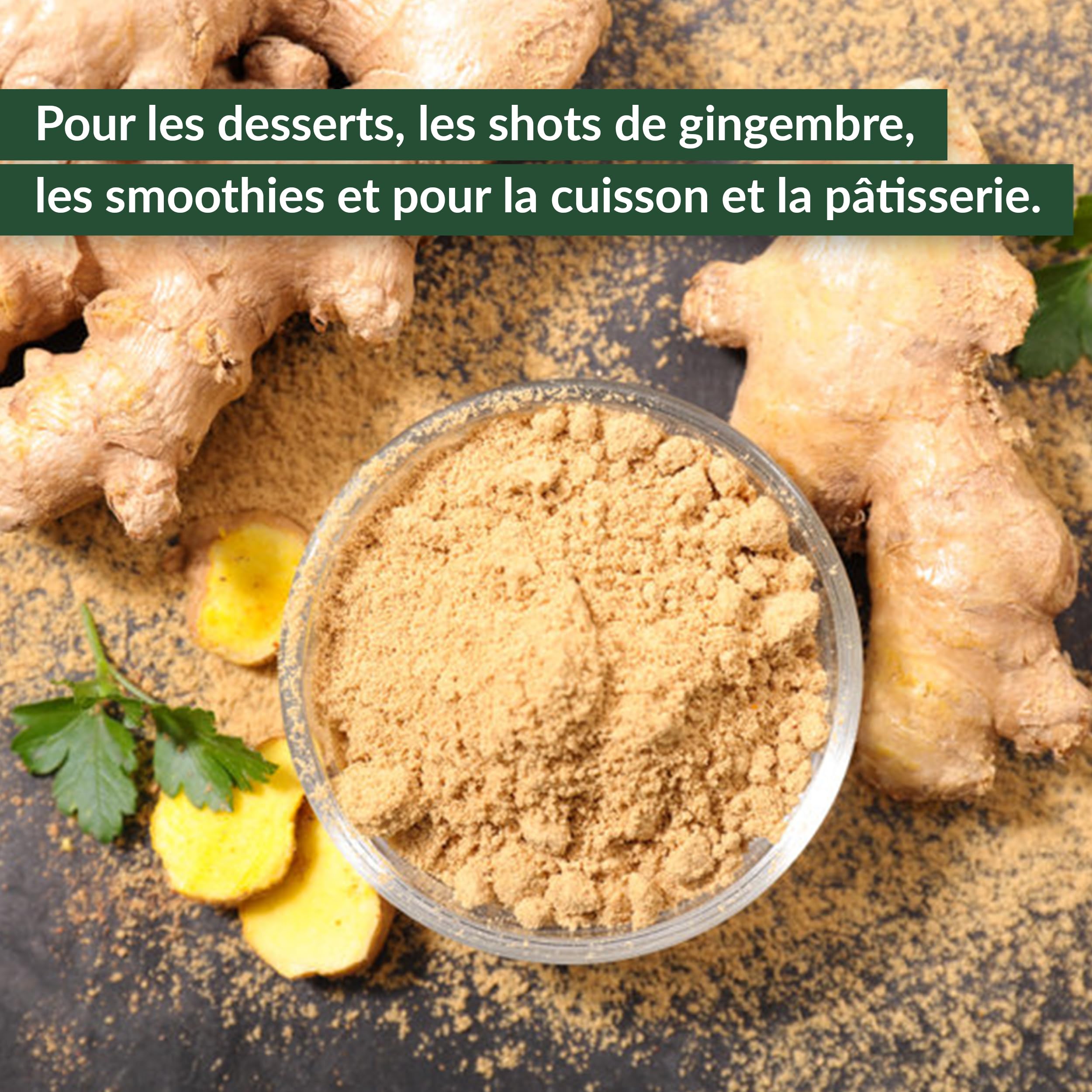 1 kg de poudre de gingembre BIO, cultivée et fabriquée selon les normes biologiques de l'UE, sans additifs, finement moulue (1000 g)