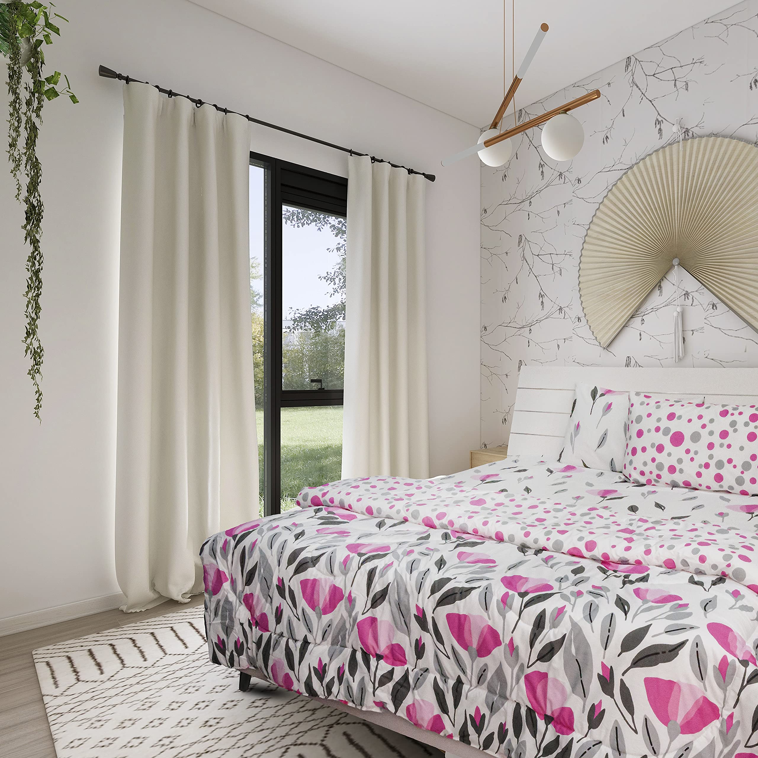 Soft Comfort King Size 1 Pc Comforter - Pink Rose - 240X260cm