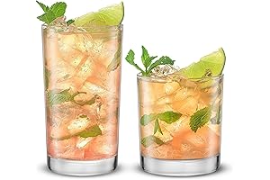 JoyJolt Alain Drinking Glasses Set of 8: Versatile Glassware for Every Occasion