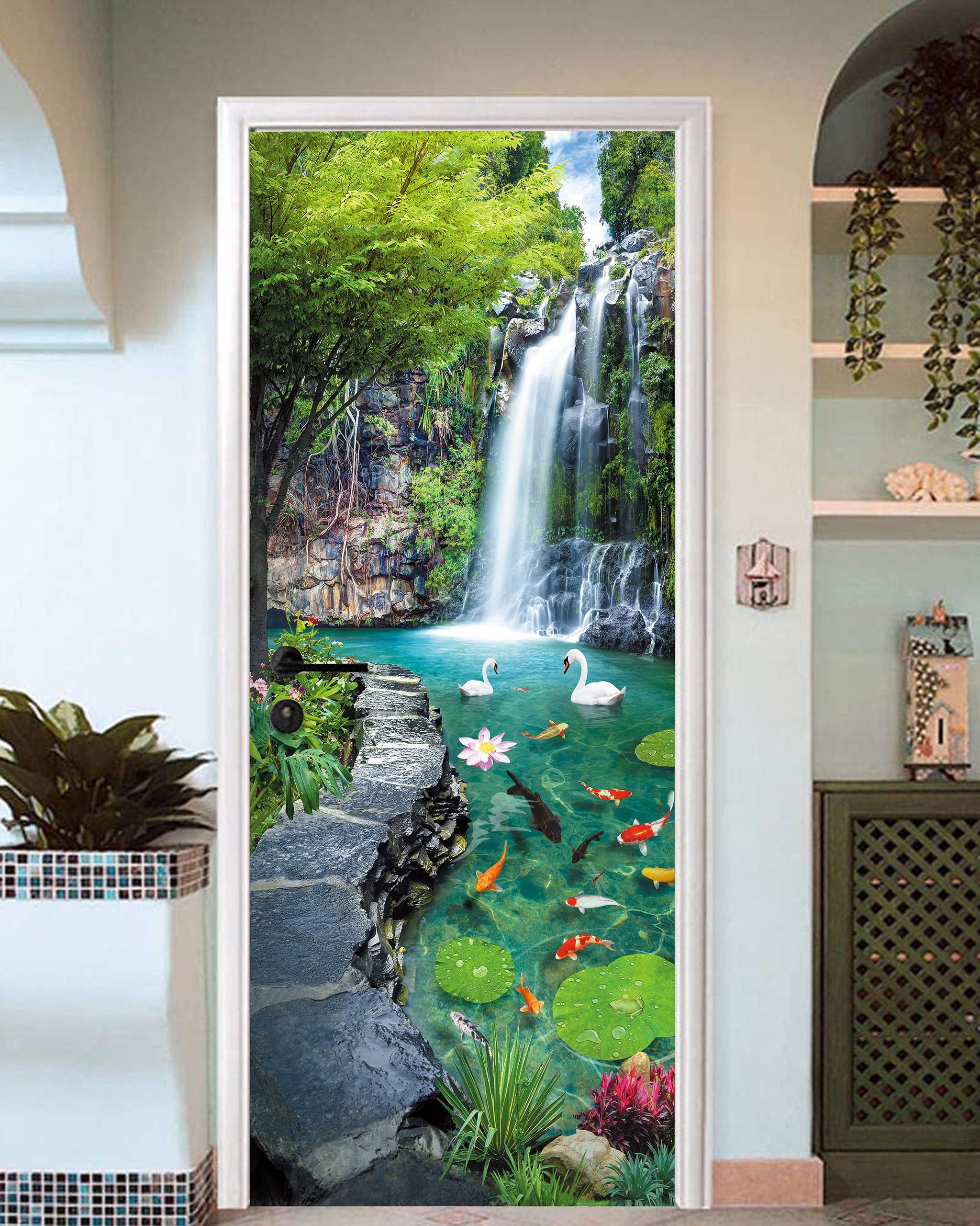 Amazon.com: Door Sticker -3D Door Mural Peel and Stick, Removable Self ...