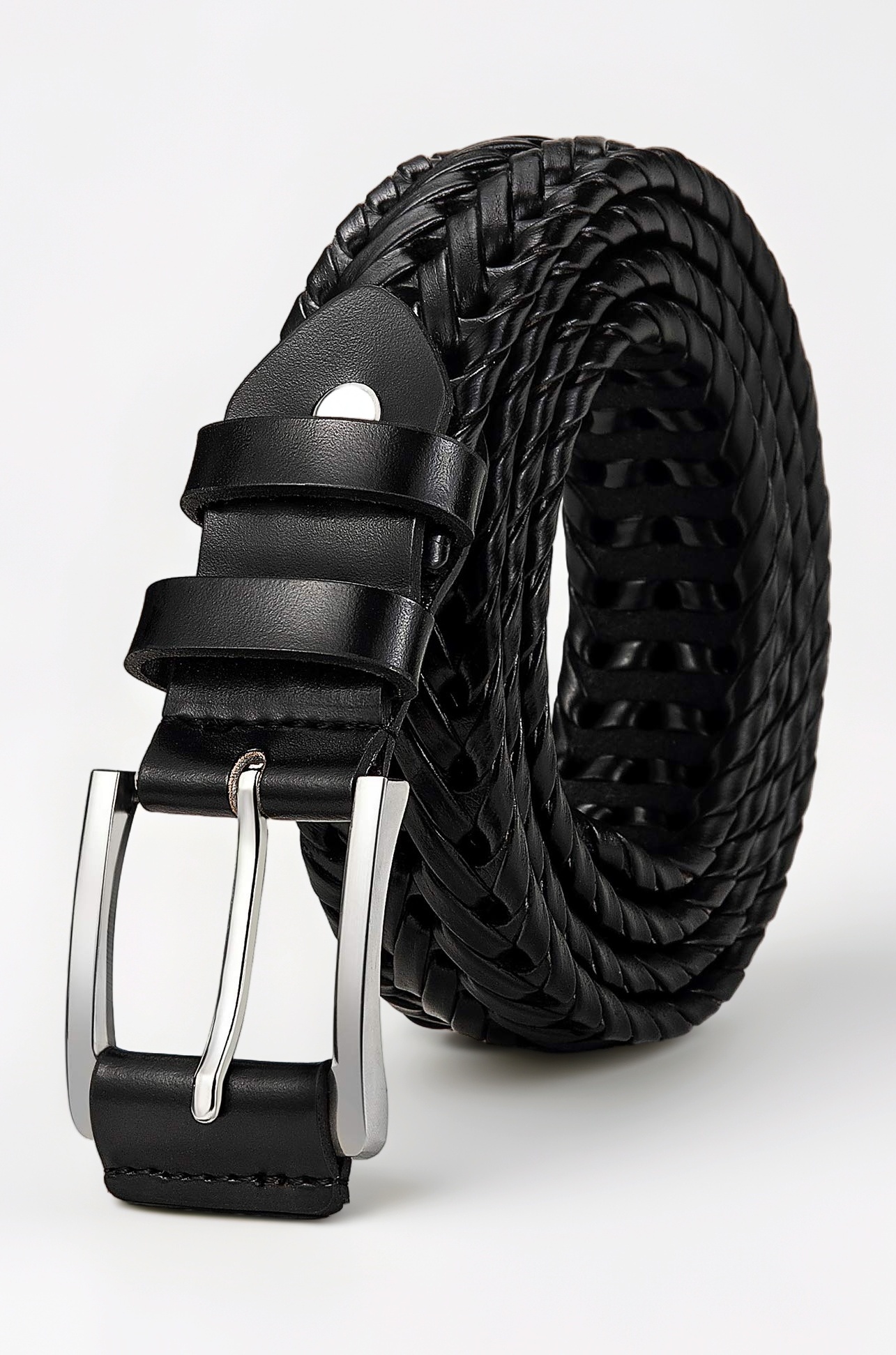 Stretch Belt Men,Bulliant Mens Woven Stretch Braided Belt 1 3/8