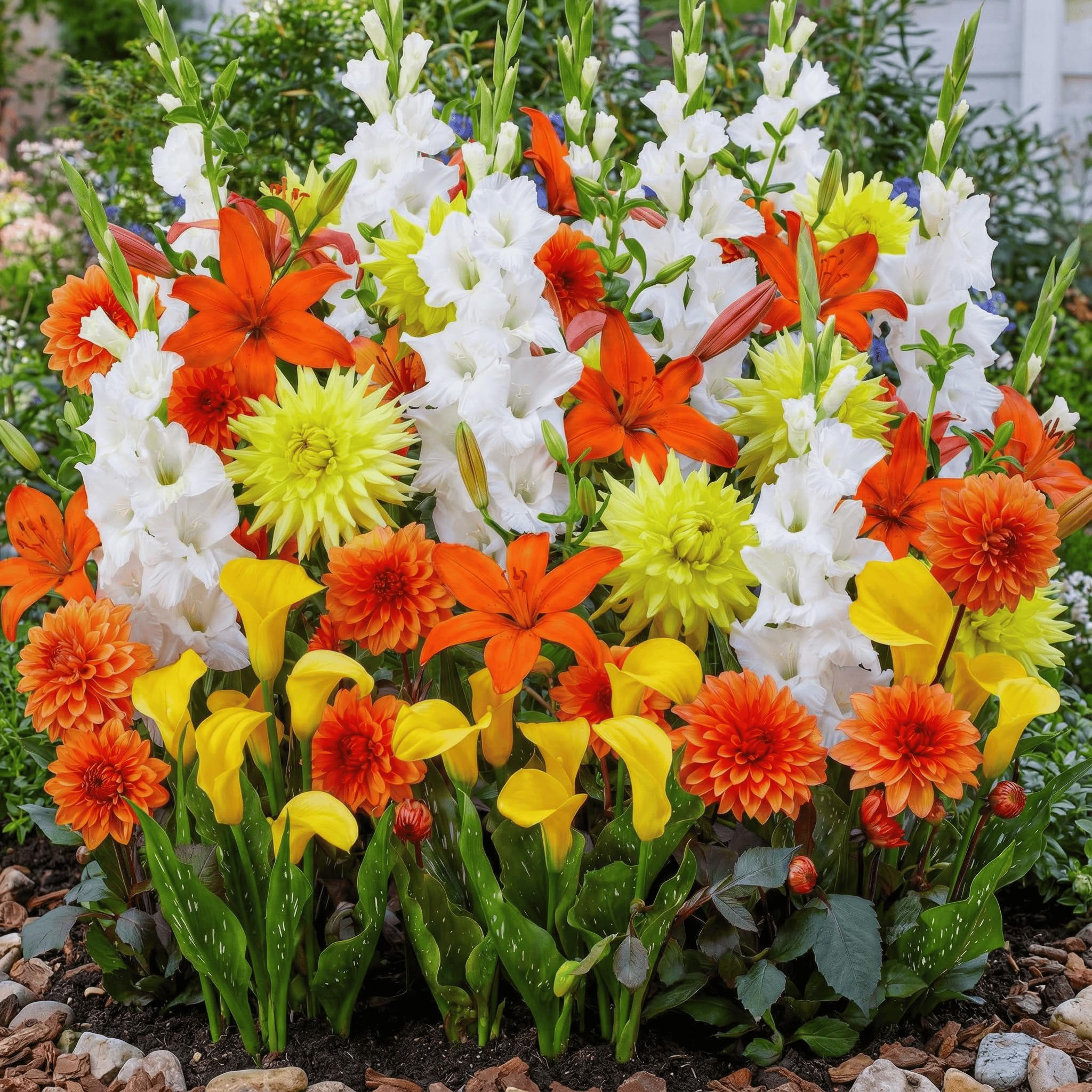 Blumenzwiebeln Gladiolen, Liatris, Exklusive Mischung aus Holland, Mehrjährig für Garten