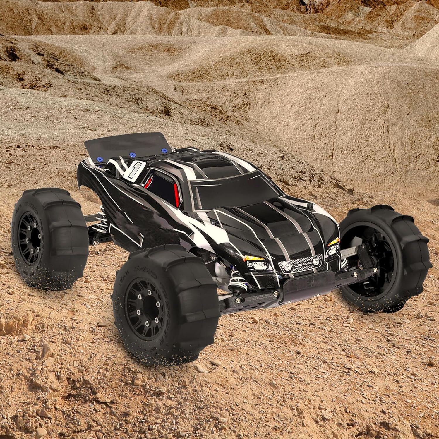 OGRC 12mm/14mm/17mm Hex Truck Tires RC Wheels and Tires Snow Tires Desert Tires for 1/10 Scale Arrma Senton Tires Slash Tires Axial Redcat Rc4wd RC Car - 4PCS