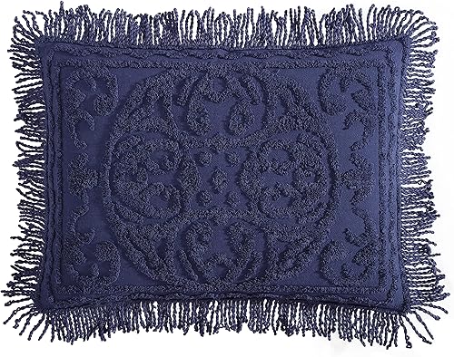 Miniatura 41 de Beatrice Home Fashions Colcha de Chenilla con Medallón, Full, Blanco