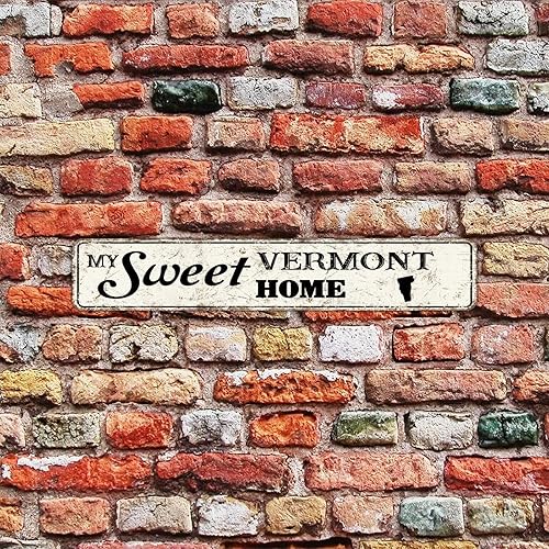 Miniatura 3 de Farmhouse My Sweet Home Vermont US State Map Silhouette Aluminum Tin Metal Sign Decorative Man Cave Street Metal Signs for Indoor & Outdoor House