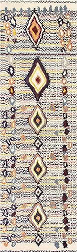 Miniatura 2 de nuLOOM Motley - Alfombra marroquí de pasillo, 2 pies 6 pulgadas x 6 pies, multicolor