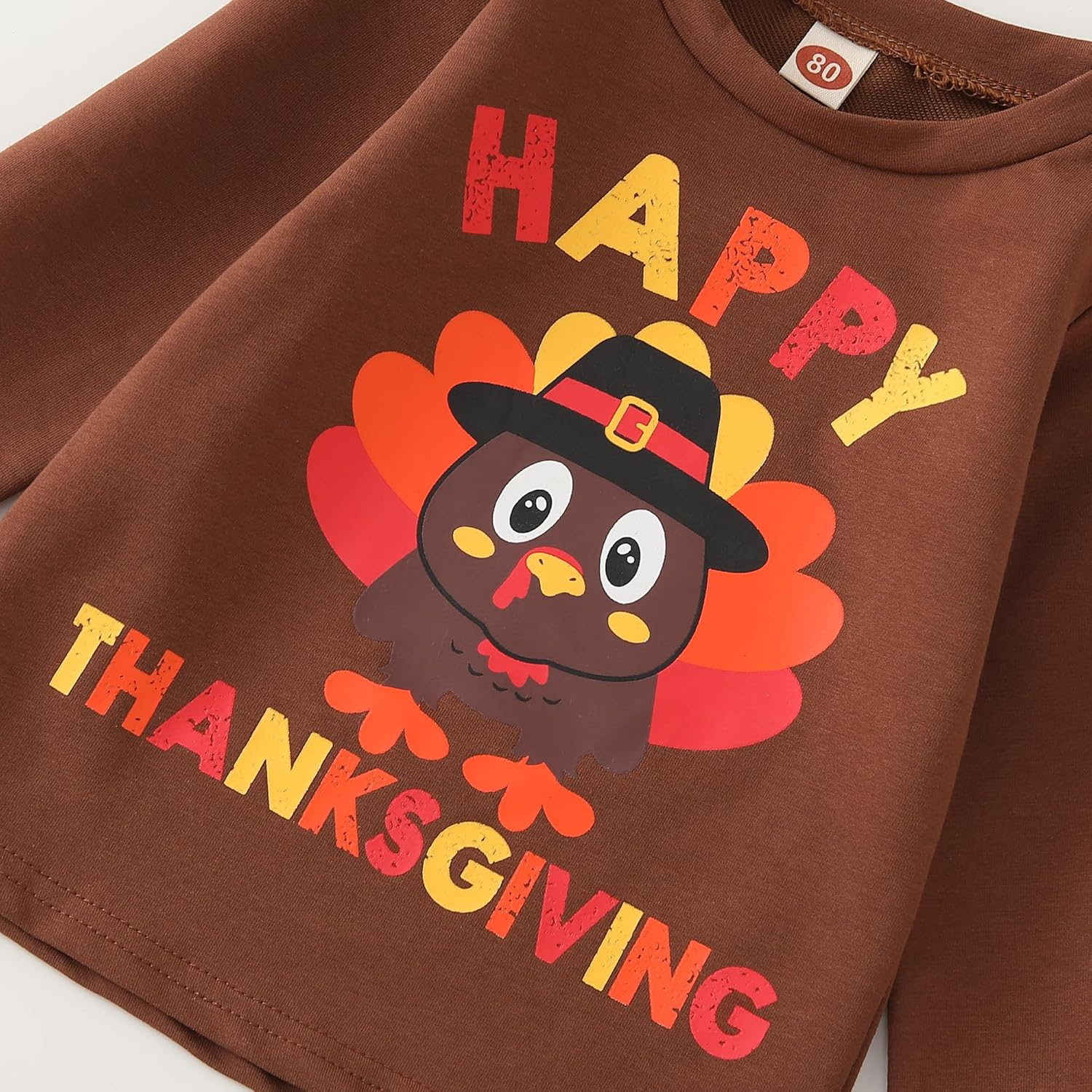 Toddler Boy Thanksgiving Outfit Toddler Turkey Outfits Long Sleeve Sweatshirt and Pants Thanksgiving Baby Boy Outfit - Image 6