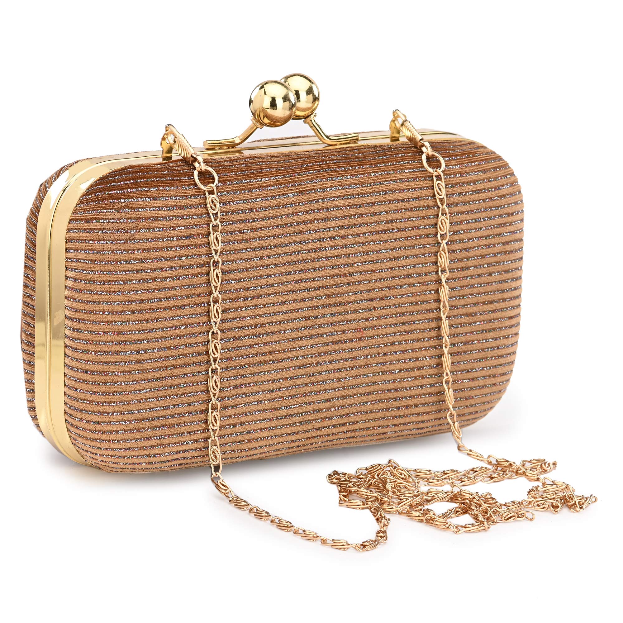 For The Beautiful You Womens Velvet Clutch (Peach) (B0868WHH48) Amazon Price History, Amazon Price Tracker