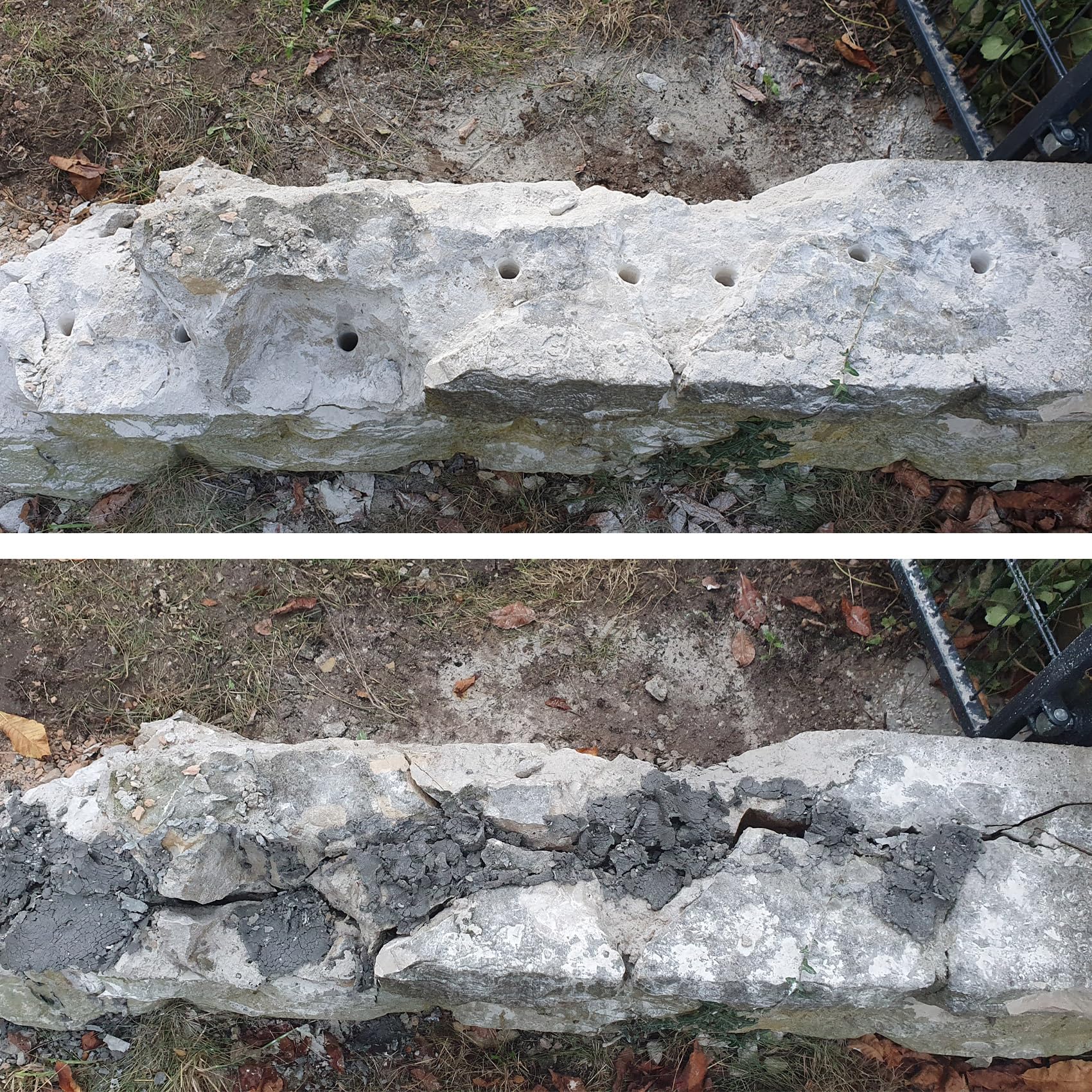 BETONAMIT® Quelldruckmittel – explosionsfreies Sprengmittel – 2.5 kg | Explosionsfreier Abbruch von Beton, Fels und Naturstein, geräuscharm, vibrationsarm, für innen und außen