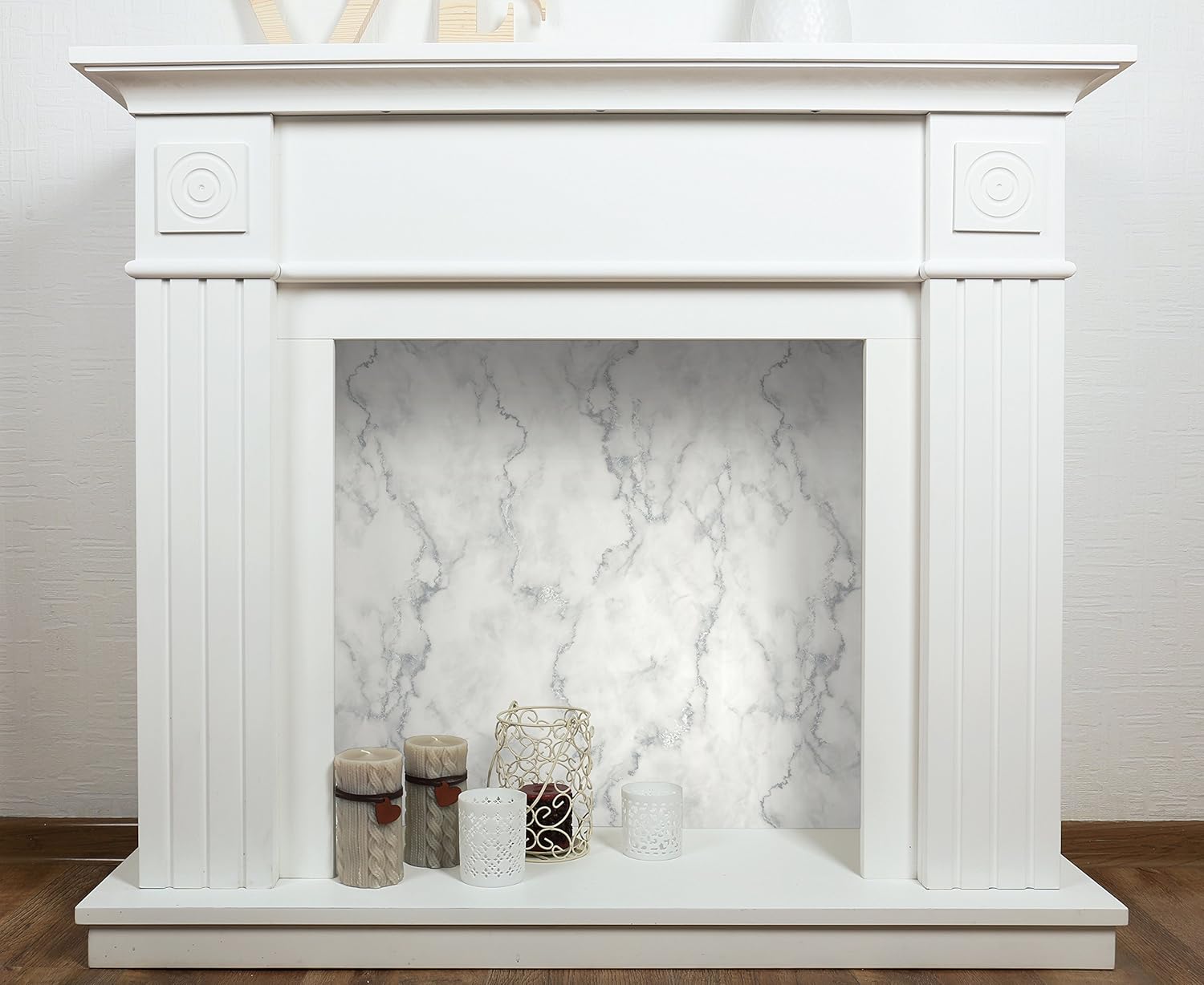 NextWall Faux Grey Marble Peel and Stick Wallpaper