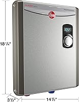 Vista 6 de Rheem RTEX-18 calentador de agua para el hogar de 240 V sin tanque, con 2 cámaras de calefacción