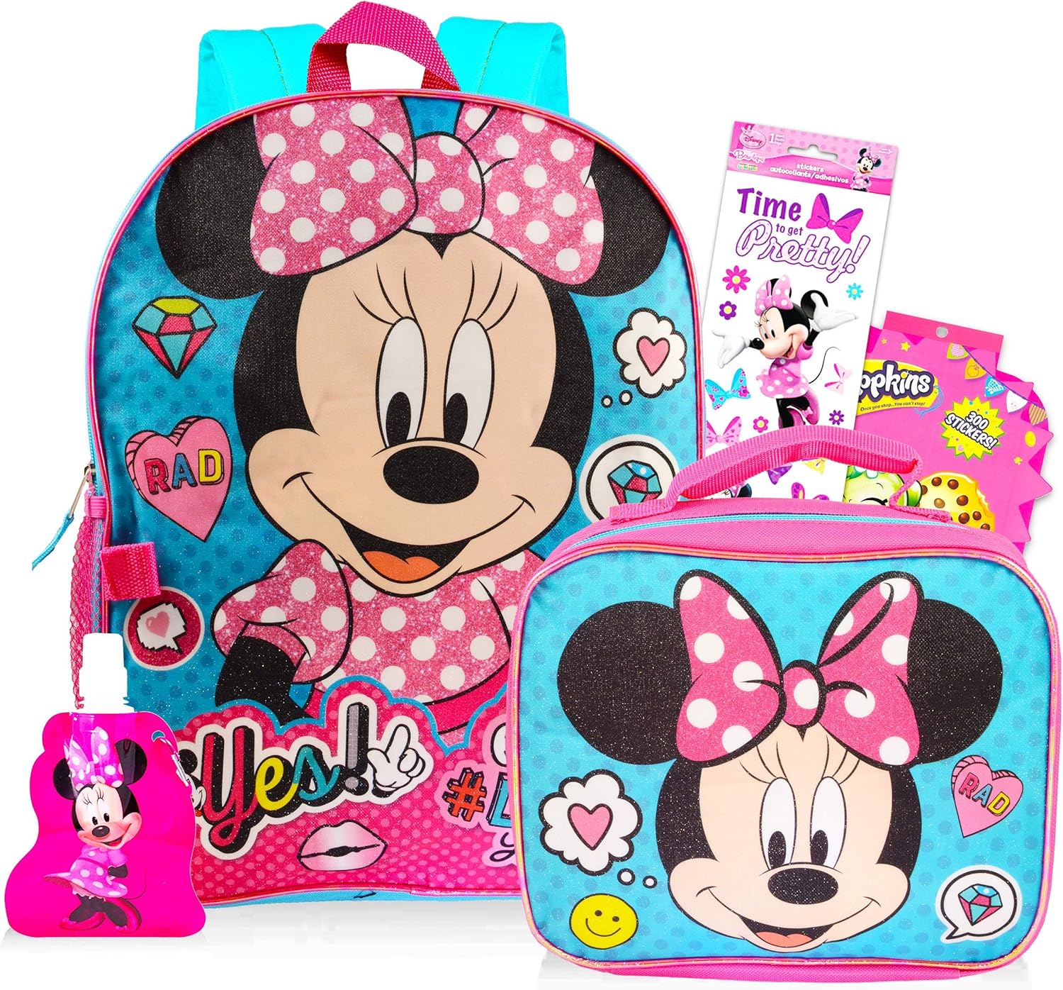 minnie mouse 5 piece backpack