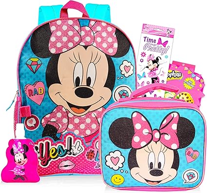 minnie mouse backpack set