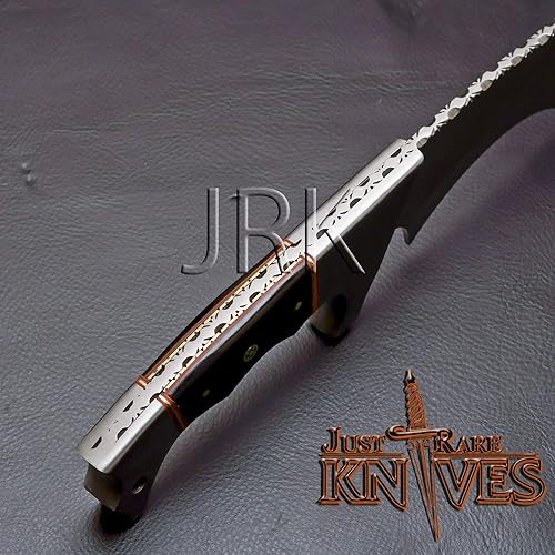 Miniatura 8 de USA SPECIAL EDITION 17 "Cuchillo de camping de acero D2 hecho a mano personalizado únicomini espada con funda de cuero (JRK25)