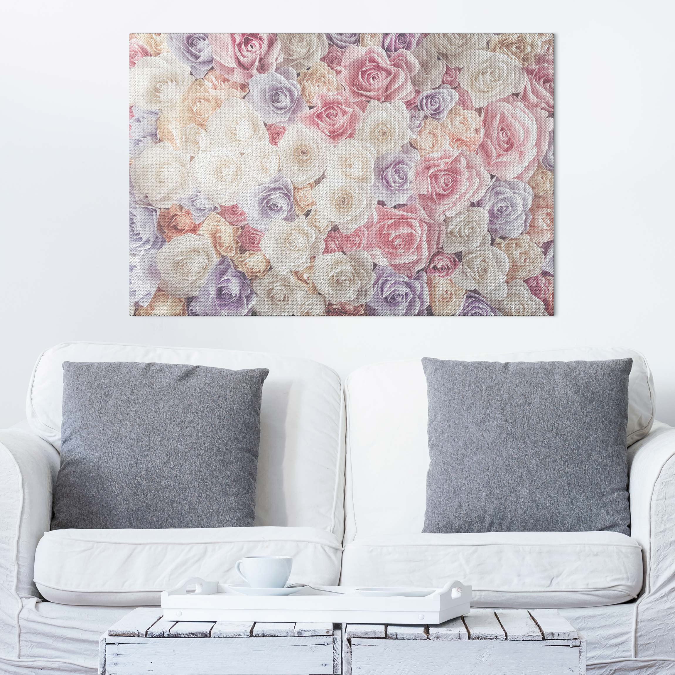 Canvas Art Pastell Paper Art Rosen, canvas pictures, canvas wall art, canvas art print, canvas print, canvas prints, wall art, Dimensions: 60cm x 90cm
