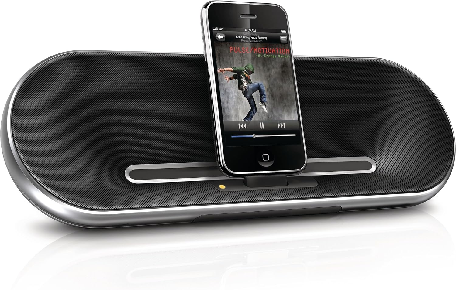 PHILIPS Aluminum Finish Portable Fidelio Speaker System with wOOx Technology and iPod/iPhone Doc