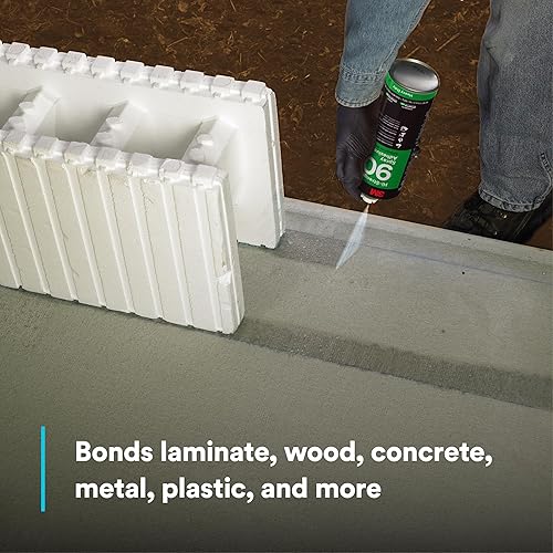 Vista 3 de 3M - Adhesivo en aerosol de alta resistencia 90, permanente, laminado de enlaces, madera, hormigón, metal, plástico, pegamento transparente