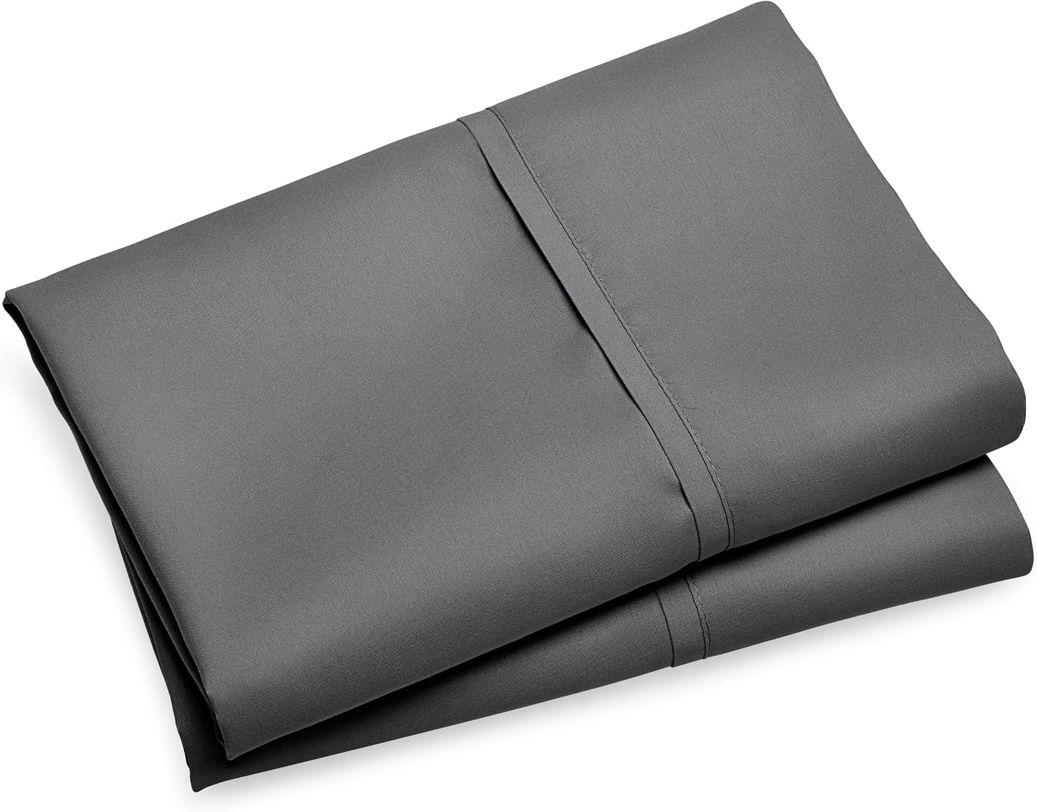 12 Pillowcases - Premium 1800 Ultra-Soft Collection - Bulk Pack - Double Brushed - Hypoallergenic - Wrinkle Resistant - Easy Care (King - 12 Pack, Grey)