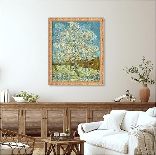 Miniatura 1295 de A&T ARTWORK The Starry Night de Vincent Van Gogh. Tamaño del marco: 36 x 30 pulgadas, tamaño de la imagen: 30 x 24 pulgadas, reproducciones clásicas