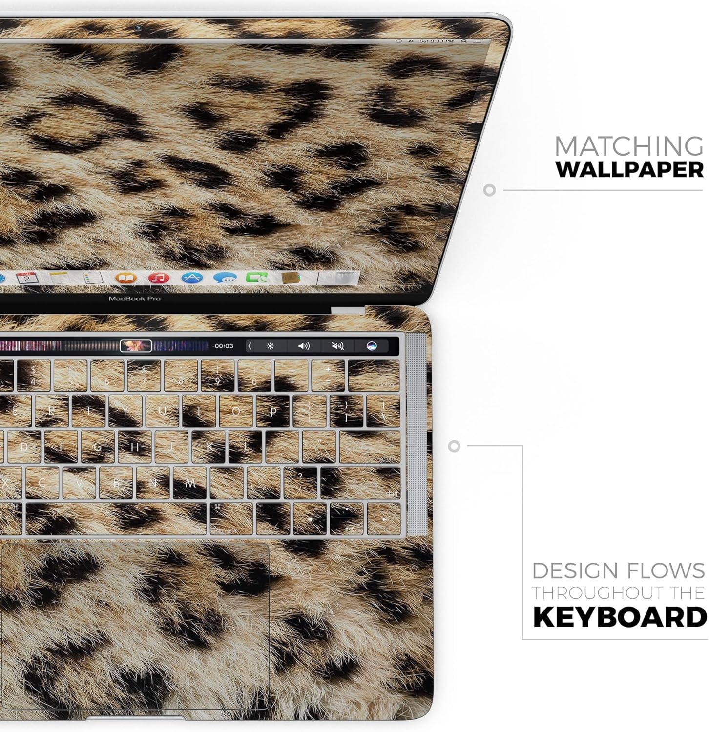 DesignSkinz - Compatible with MacBook Pro 16" M3/M4 (A2991/A3403) - Skin Decal Protective Scratch Resistant Vinyl Wrap - Real Cheetah Animal Print