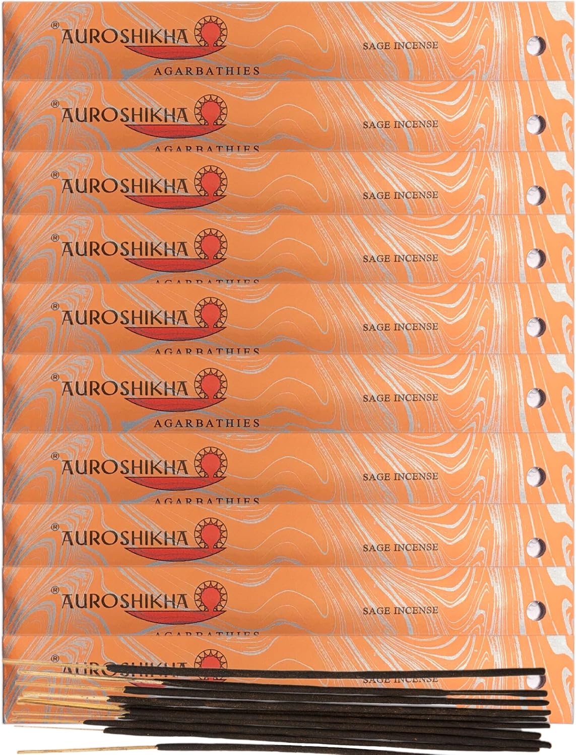 Marbling ~ Sage Incense Sticks (10 Pack - Total of 100gram)