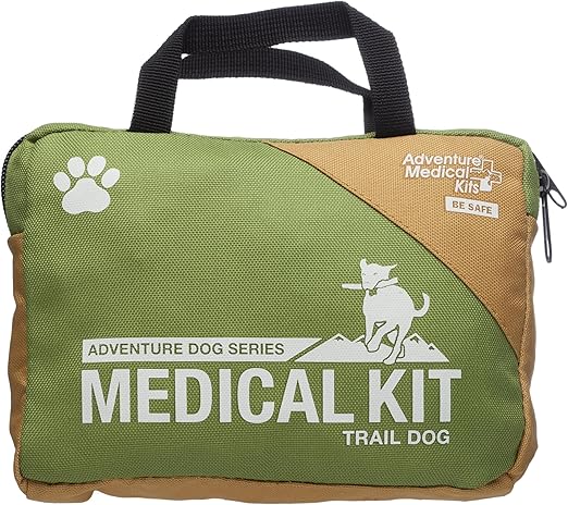 Adventure Medical Kits Trail Dog Medical Kit - Pet First Aid Kit with Dressings, Bandages, Instruction Manual & Tools - Lightweight, Compact Dog Safety Pack