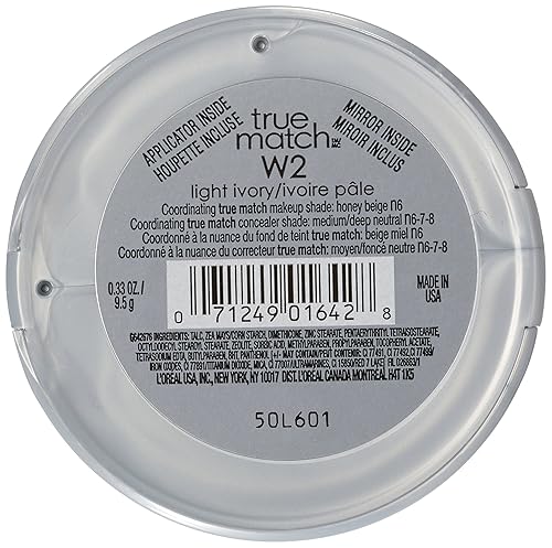 Vista 155 de L 'Oreal Paris, True Match, Polvo, 0.33 onzas, Alabaster Beige