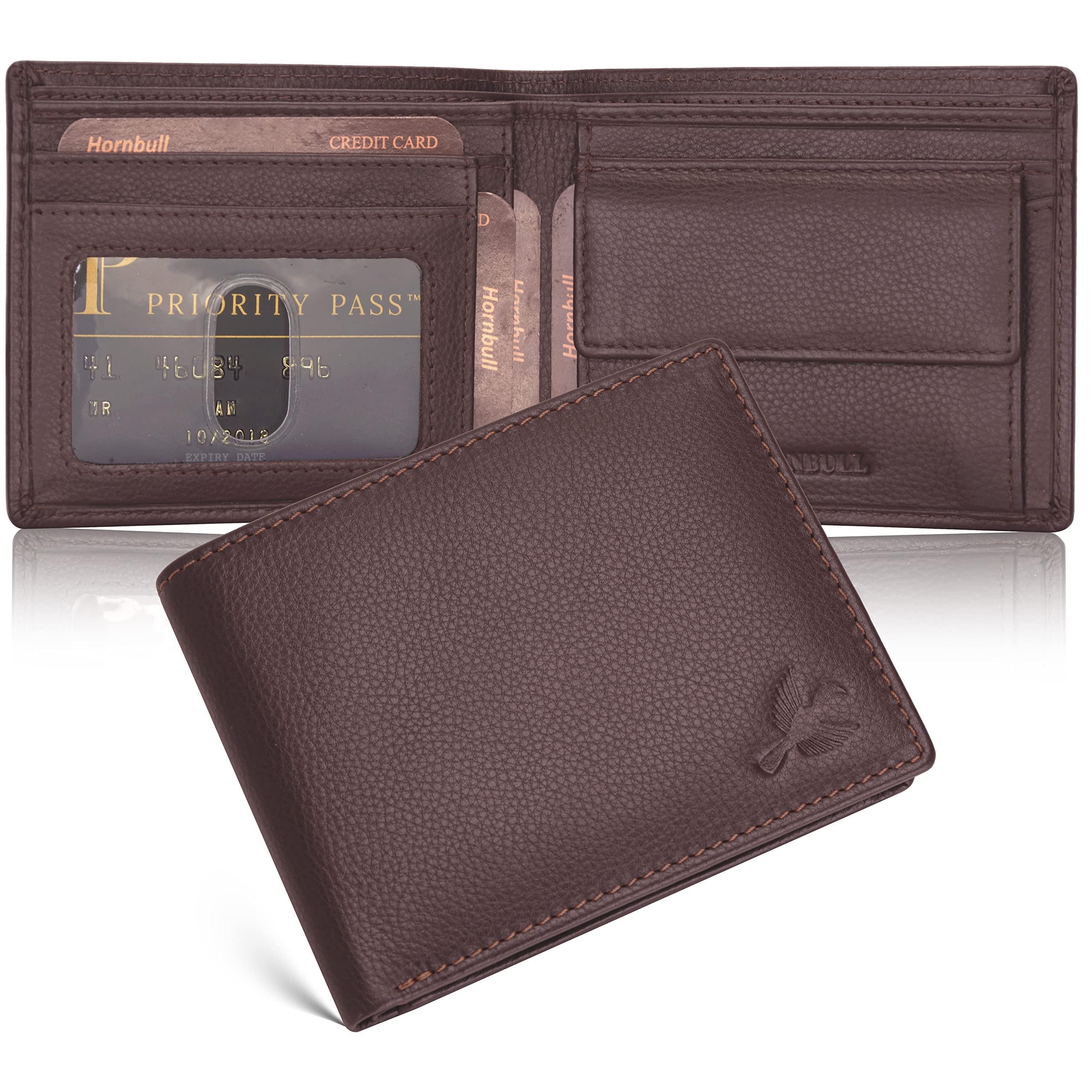 HORNBULL Maddison Brown Leather Wallet for Mens, Keyring & Pen Combo Gift Set for Men | Wallet Men Leather Branded - Image 5 thumbnail